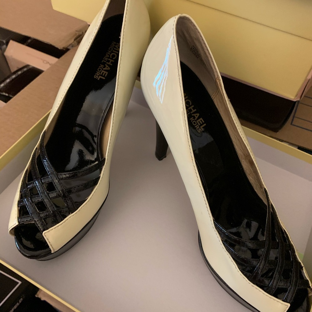 Michael Kors Black and White Heels